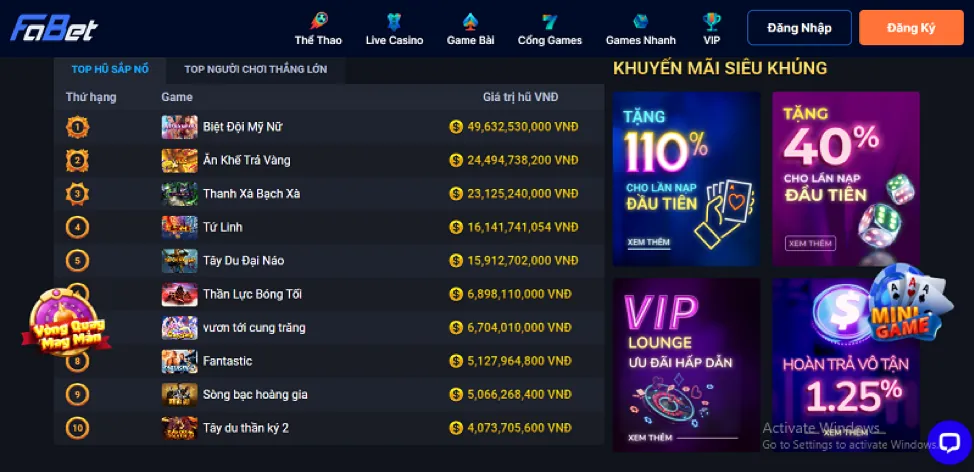 Ứng dụng awin Casino trên điện thoại di động